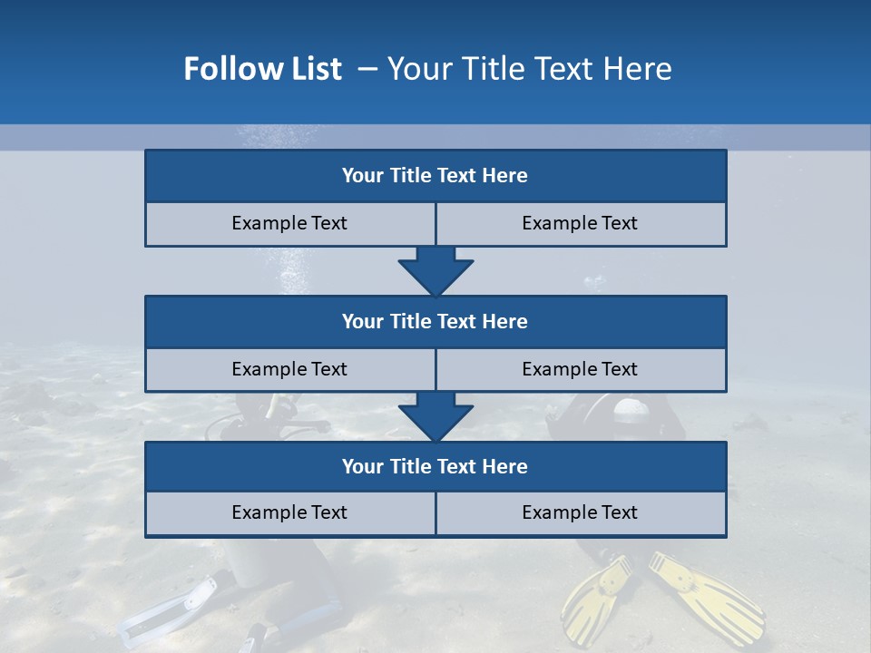 A Group Of People In Scuba Gear In The Water PowerPoint Template