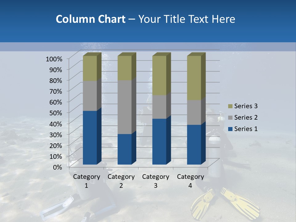 A Group Of People In Scuba Gear In The Water PowerPoint Template