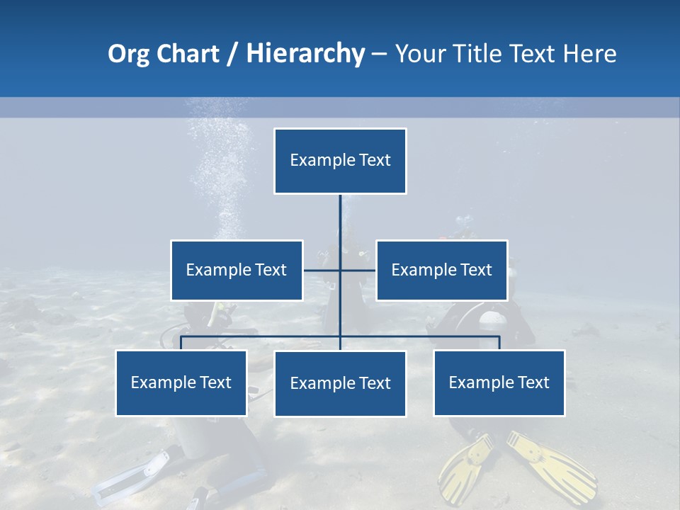 A Group Of People In Scuba Gear In The Water PowerPoint Template