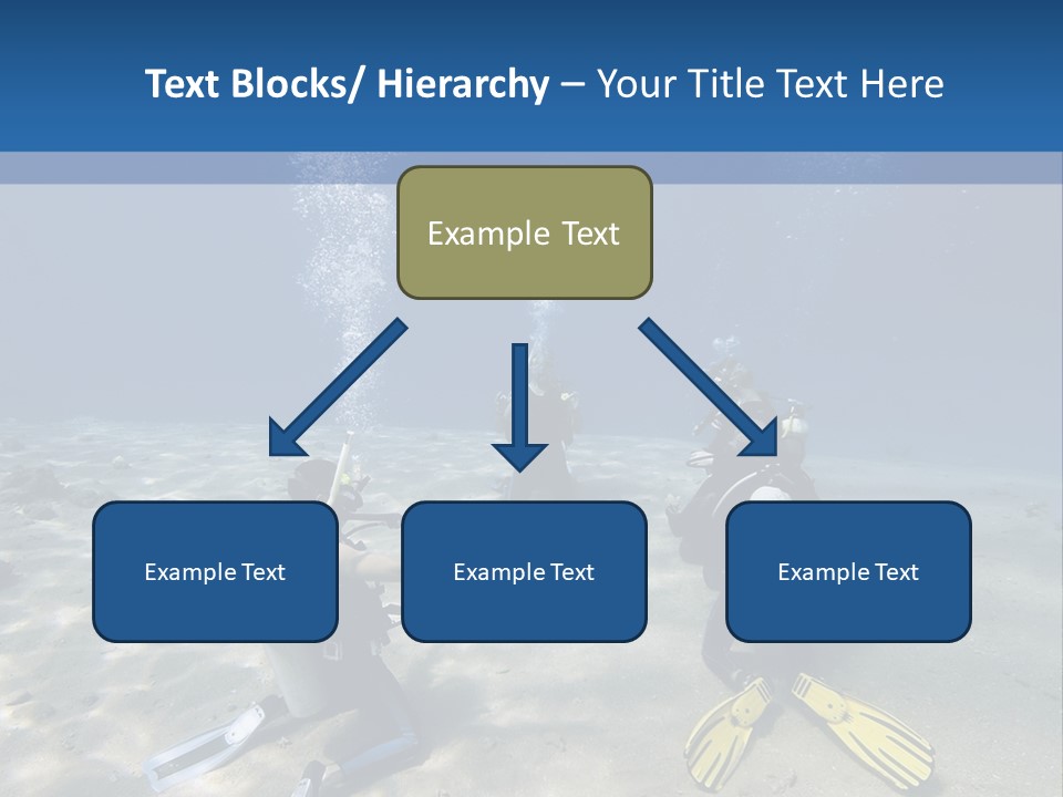 A Group Of People In Scuba Gear In The Water PowerPoint Template