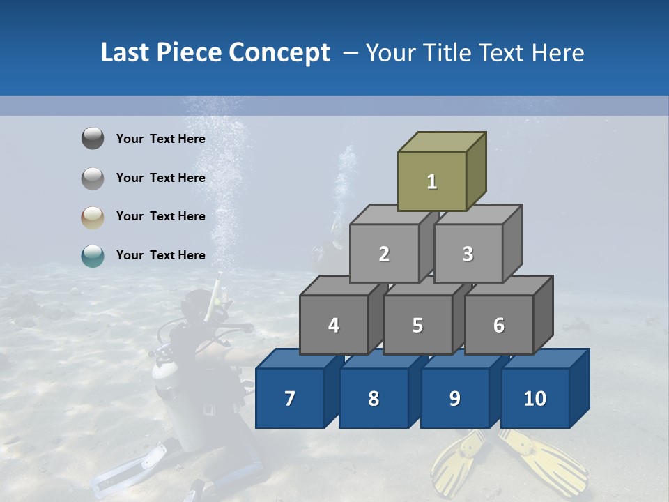 A Group Of People In Scuba Gear In The Water PowerPoint Template