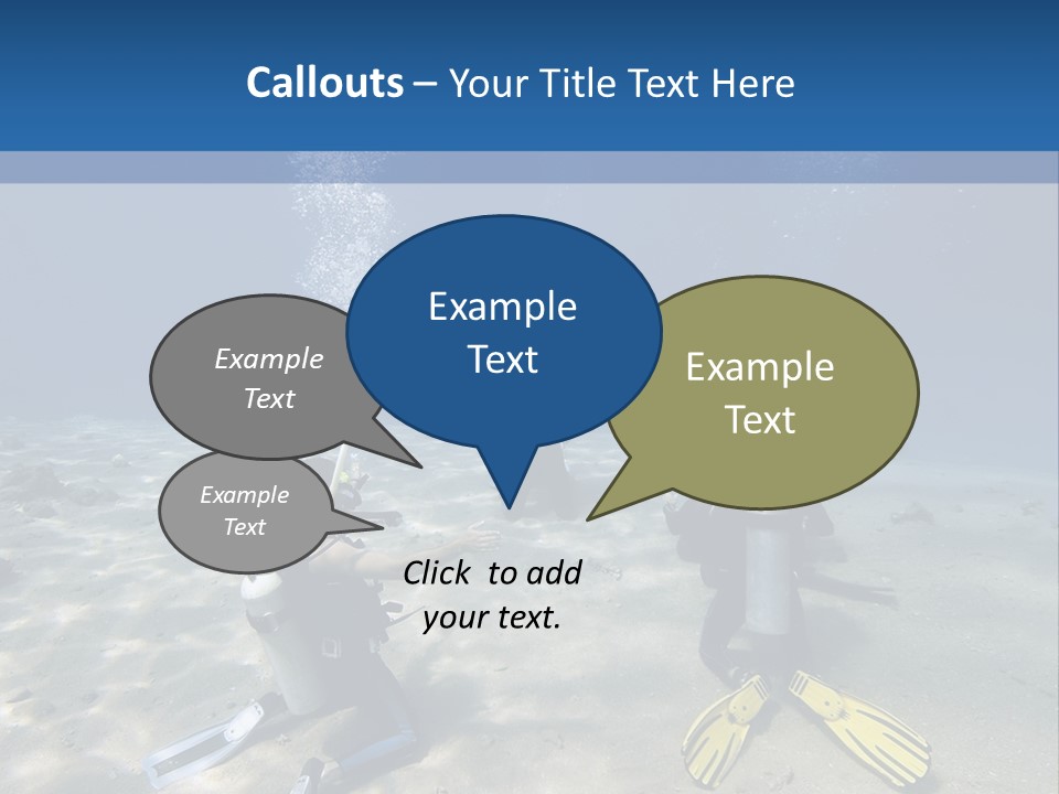 A Group Of People In Scuba Gear In The Water PowerPoint Template