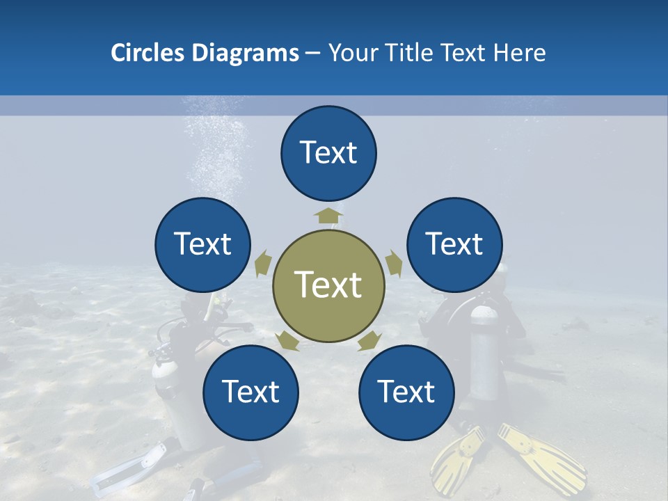 A Group Of People In Scuba Gear In The Water PowerPoint Template