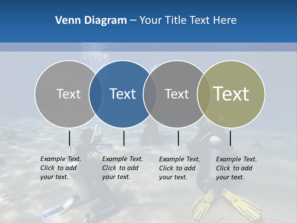 A Group Of People In Scuba Gear In The Water PowerPoint Template