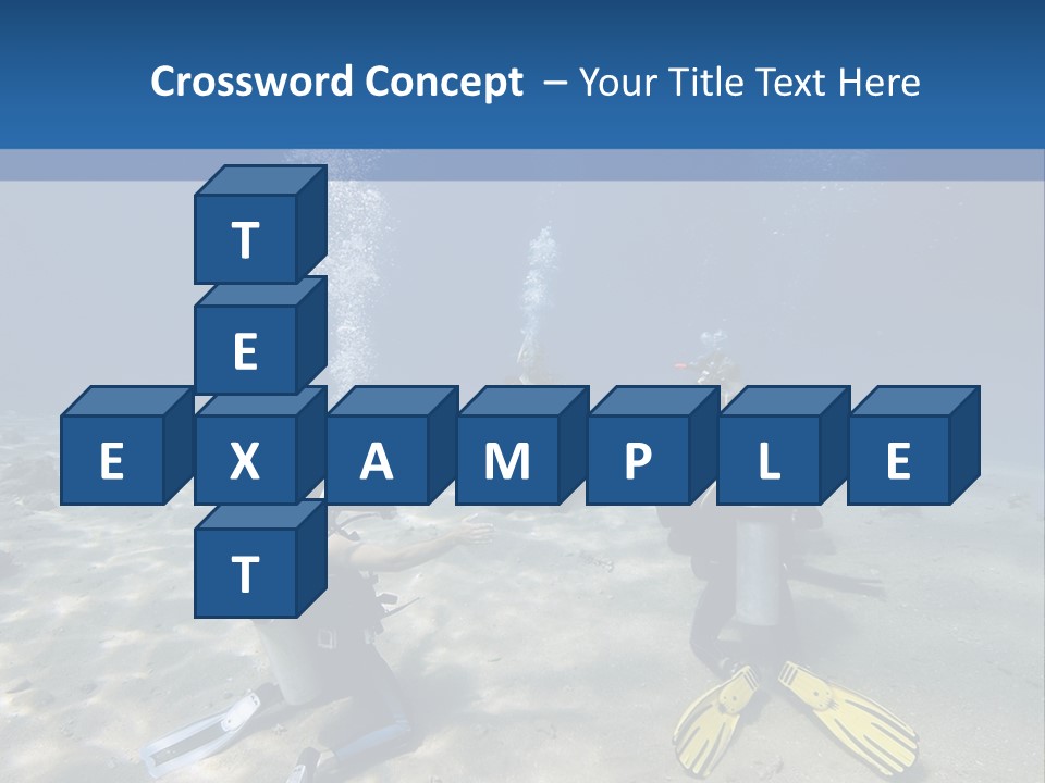 A Group Of People In Scuba Gear In The Water PowerPoint Template