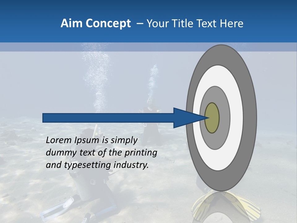 A Group Of People In Scuba Gear In The Water PowerPoint Template