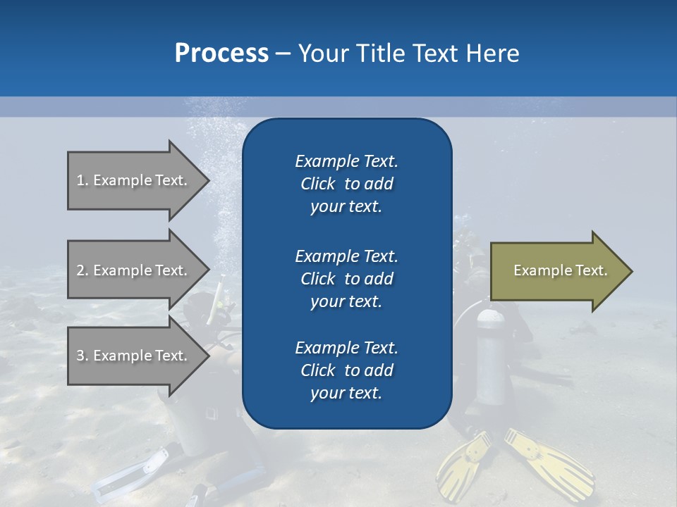 A Group Of People In Scuba Gear In The Water PowerPoint Template
