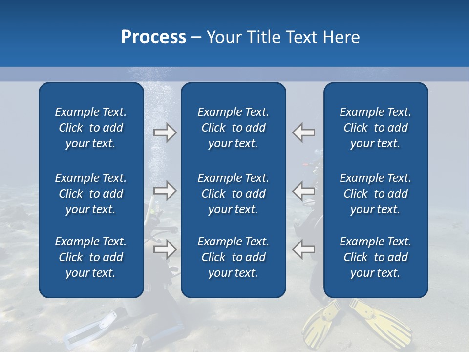 A Group Of People In Scuba Gear In The Water PowerPoint Template
