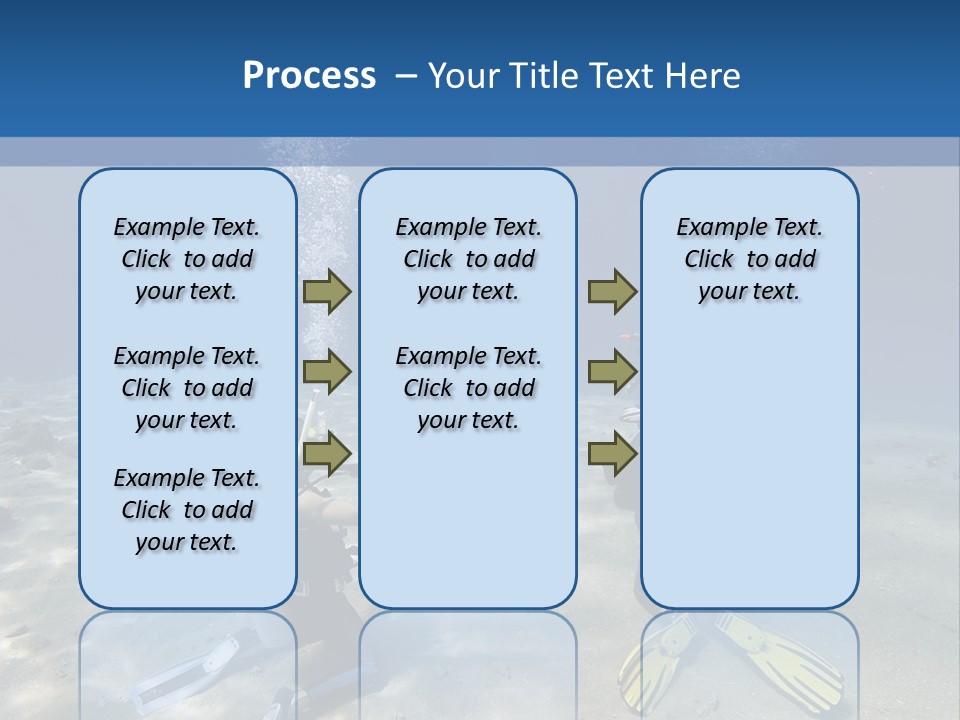 A Group Of People In Scuba Gear In The Water PowerPoint Template