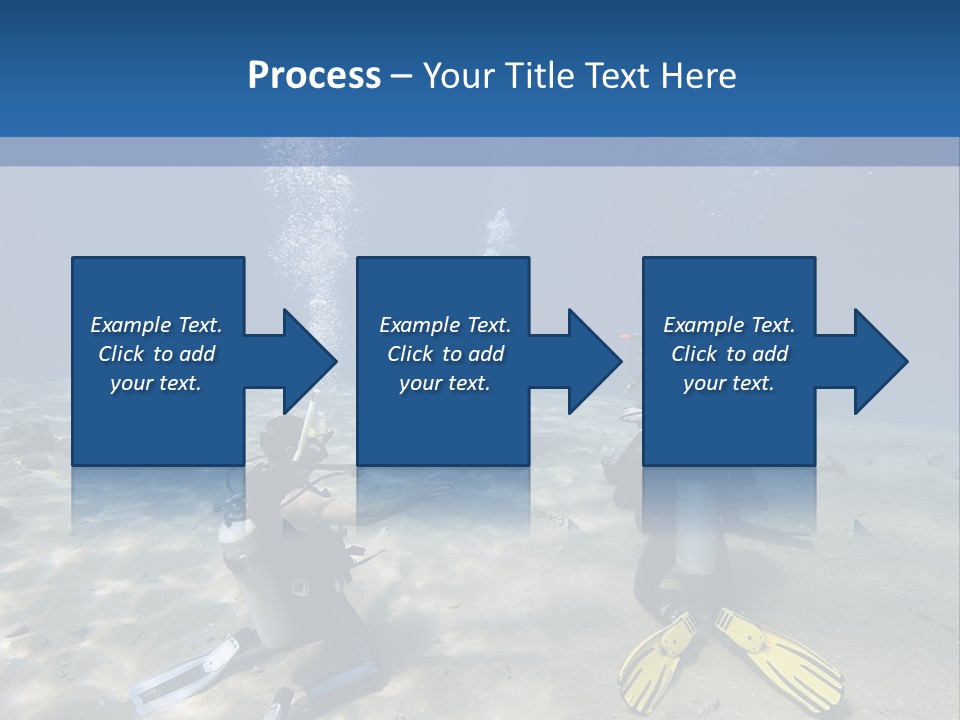 A Group Of People In Scuba Gear In The Water PowerPoint Template