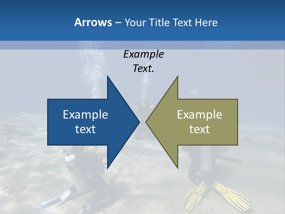 A Group Of People In Scuba Gear In The Water PowerPoint Template