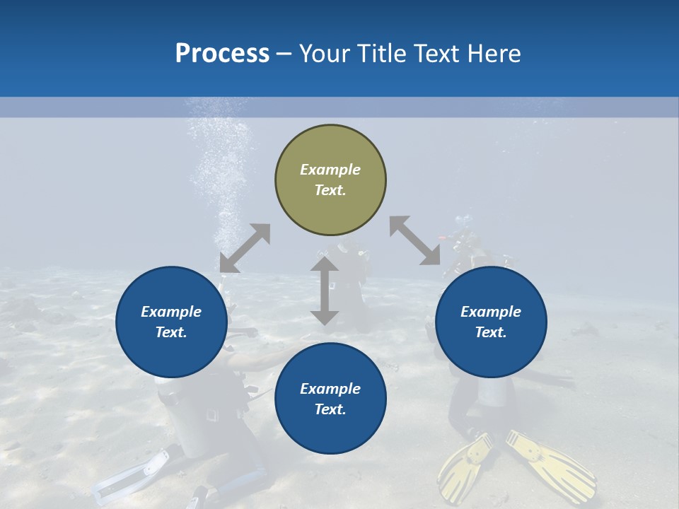 A Group Of People In Scuba Gear In The Water PowerPoint Template