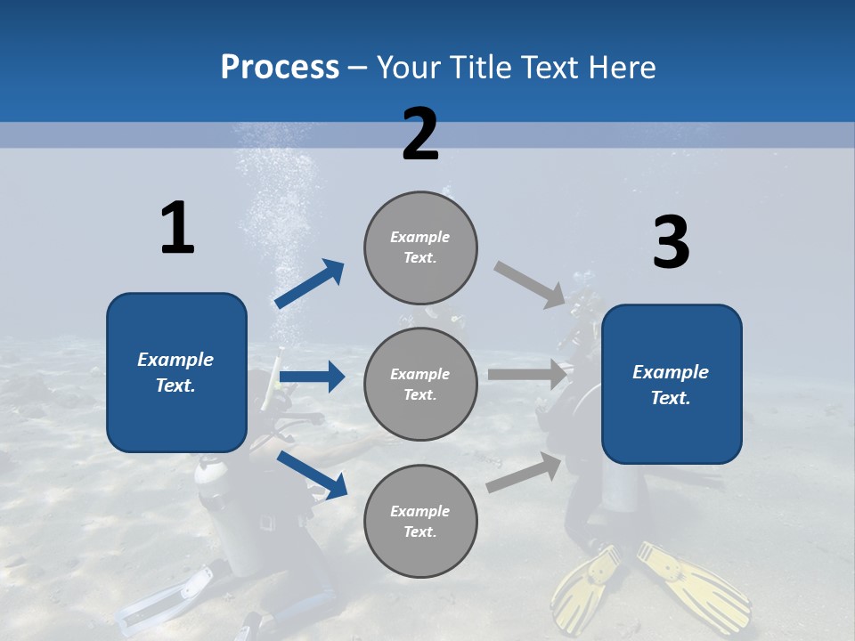 A Group Of People In Scuba Gear In The Water PowerPoint Template