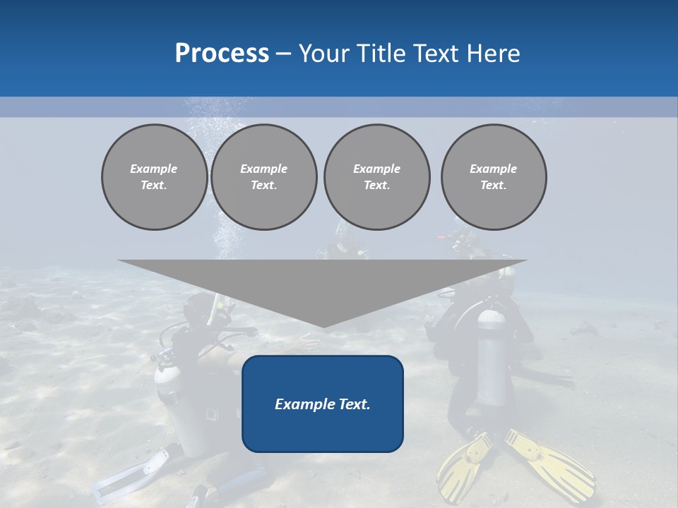 A Group Of People In Scuba Gear In The Water PowerPoint Template