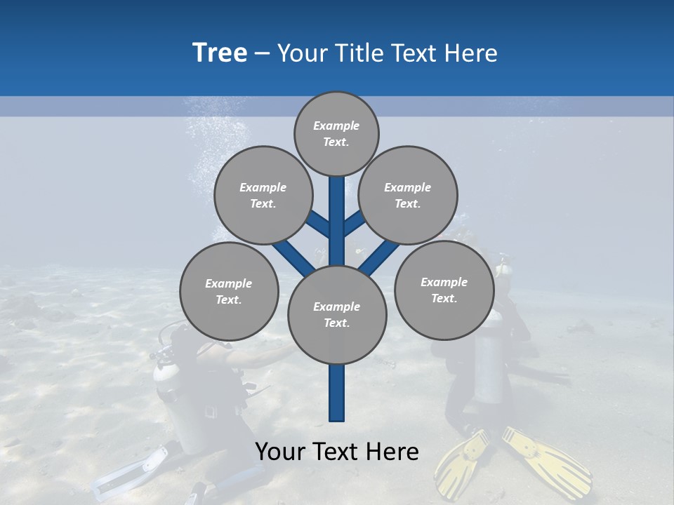 A Group Of People In Scuba Gear In The Water PowerPoint Template