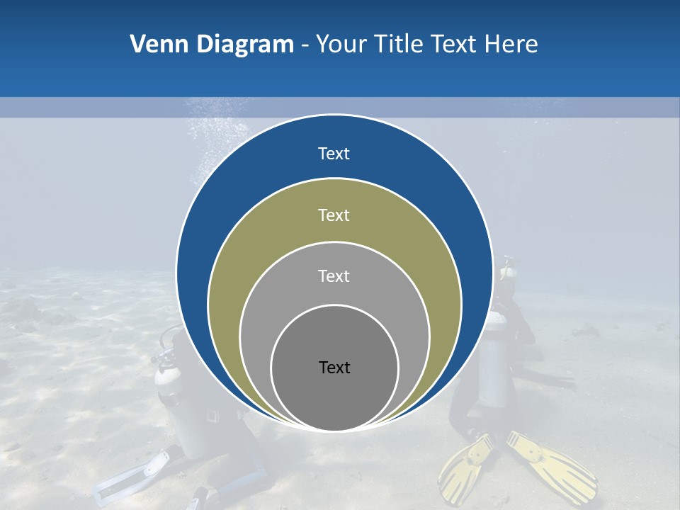 A Group Of People In Scuba Gear In The Water PowerPoint Template