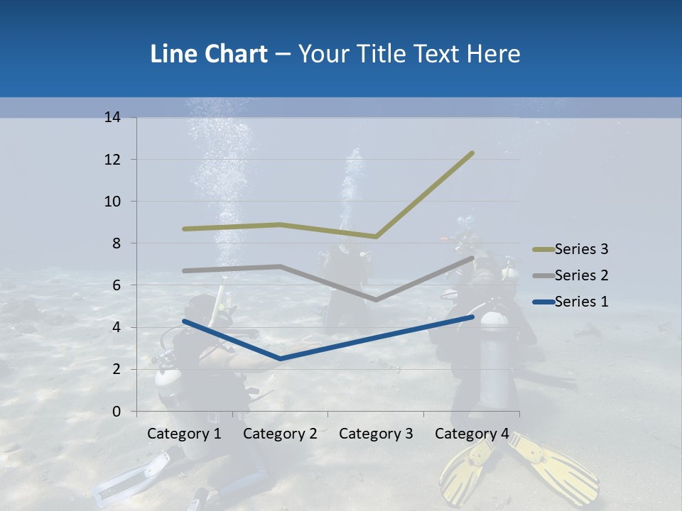 A Group Of People In Scuba Gear In The Water PowerPoint Template
