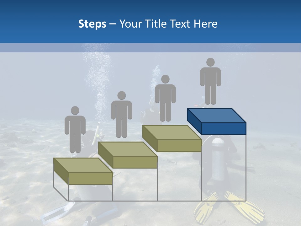 A Group Of People In Scuba Gear In The Water PowerPoint Template