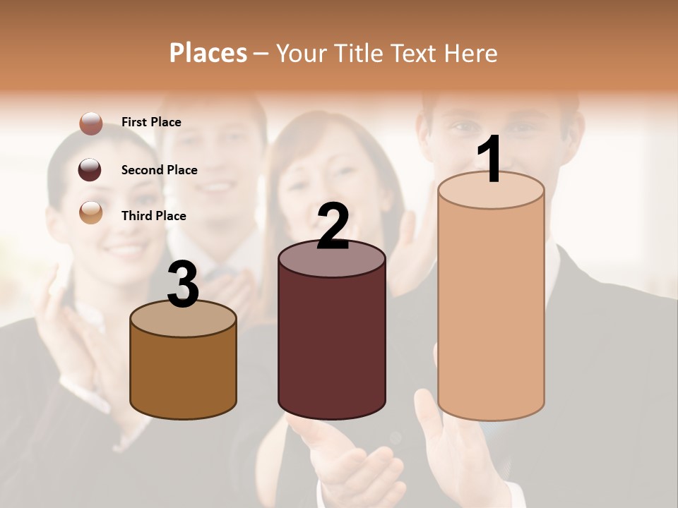 A Group Of Business People Giving A Thumbs Up PowerPoint Template