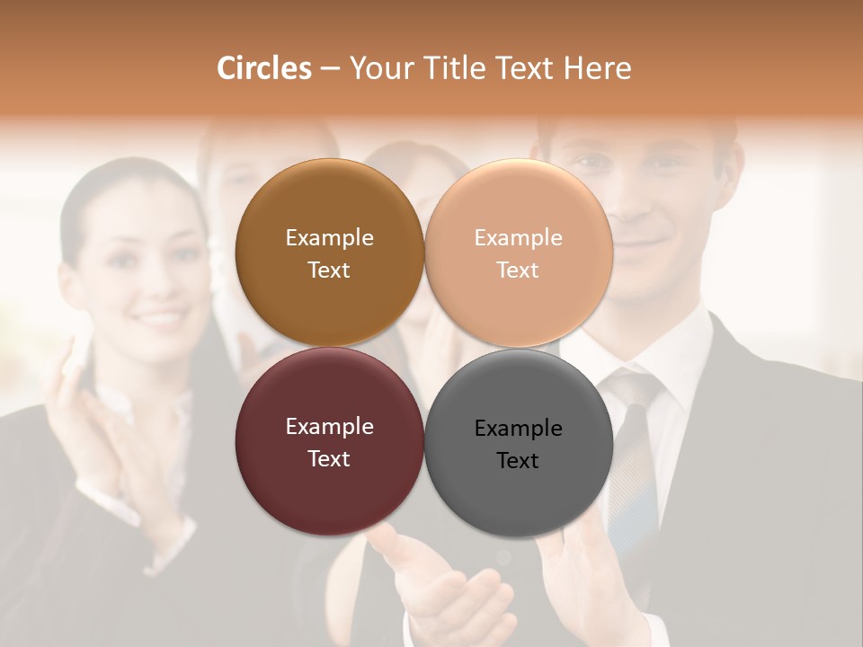 A Group Of Business People Giving A Thumbs Up PowerPoint Template