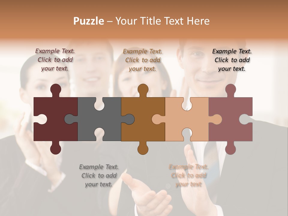 A Group Of Business People Giving A Thumbs Up PowerPoint Template