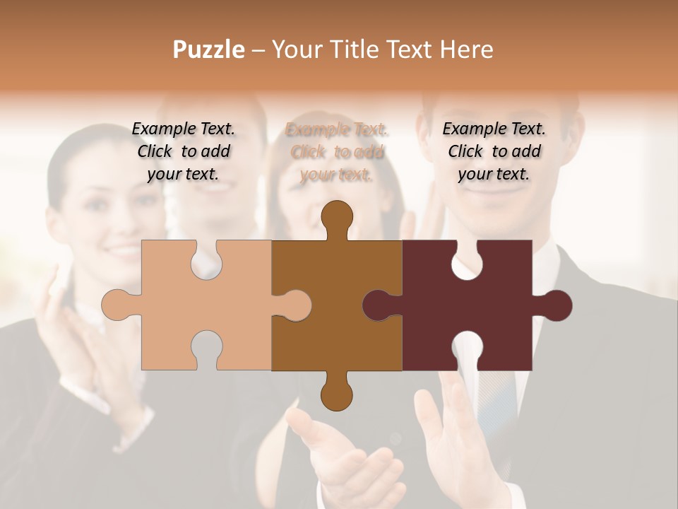 A Group Of Business People Giving A Thumbs Up PowerPoint Template