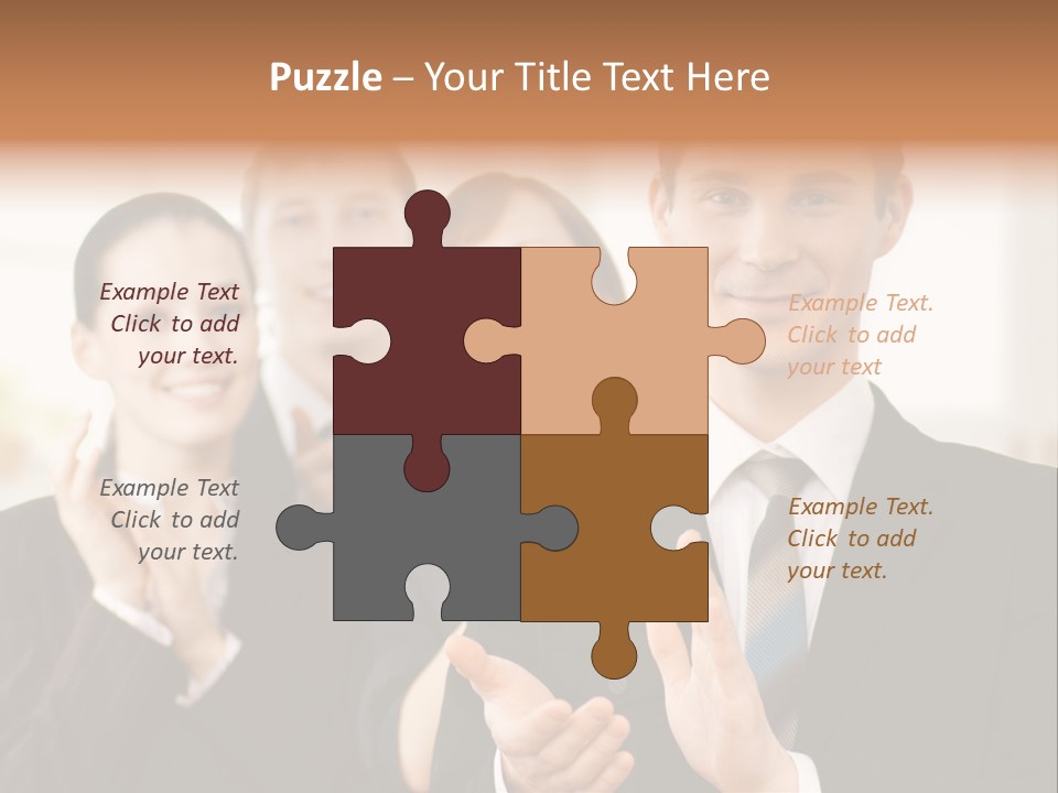 A Group Of Business People Giving A Thumbs Up PowerPoint Template