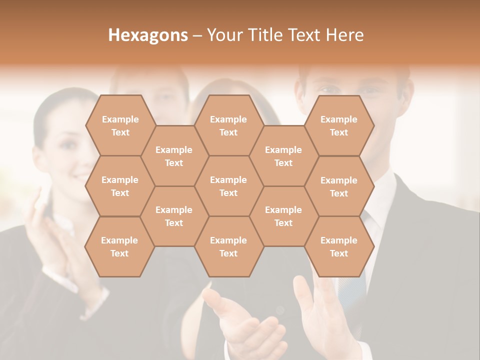 A Group Of Business People Giving A Thumbs Up PowerPoint Template