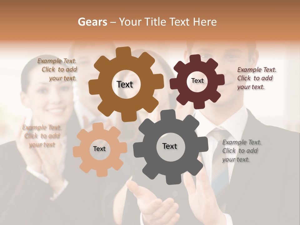 A Group Of Business People Giving A Thumbs Up PowerPoint Template