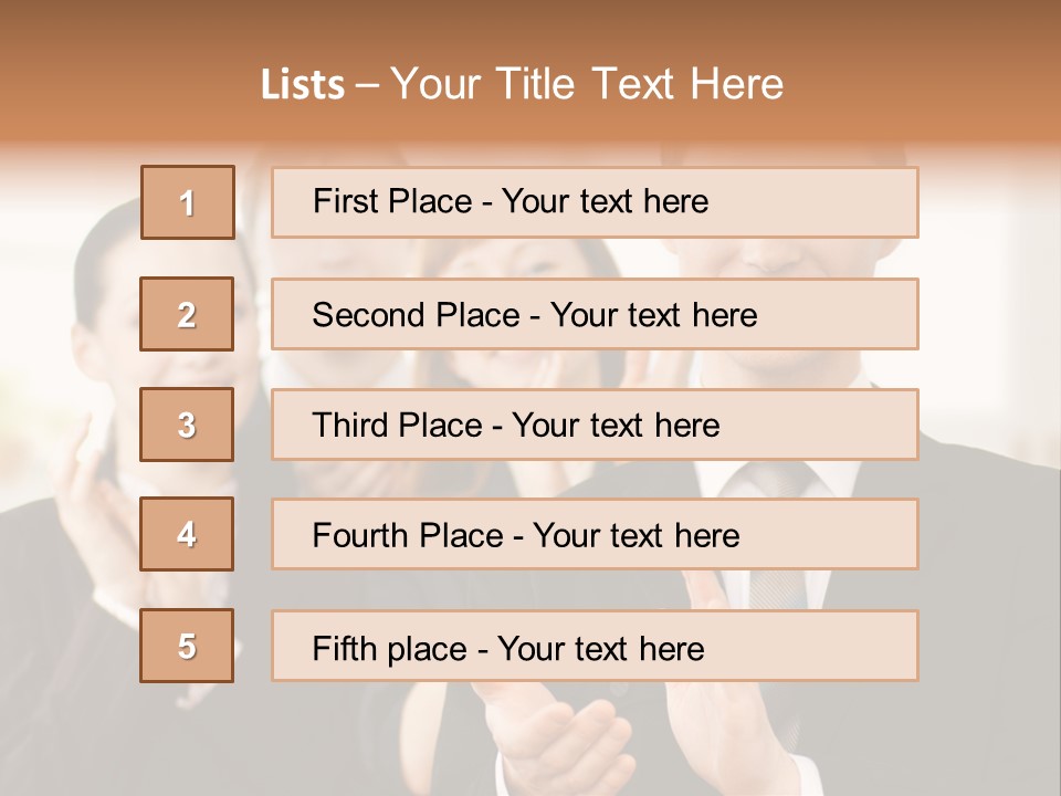 A Group Of Business People Giving A Thumbs Up PowerPoint Template