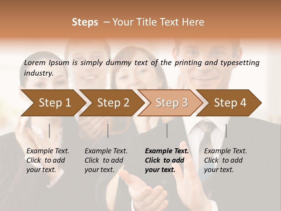 A Group Of Business People Giving A Thumbs Up PowerPoint Template