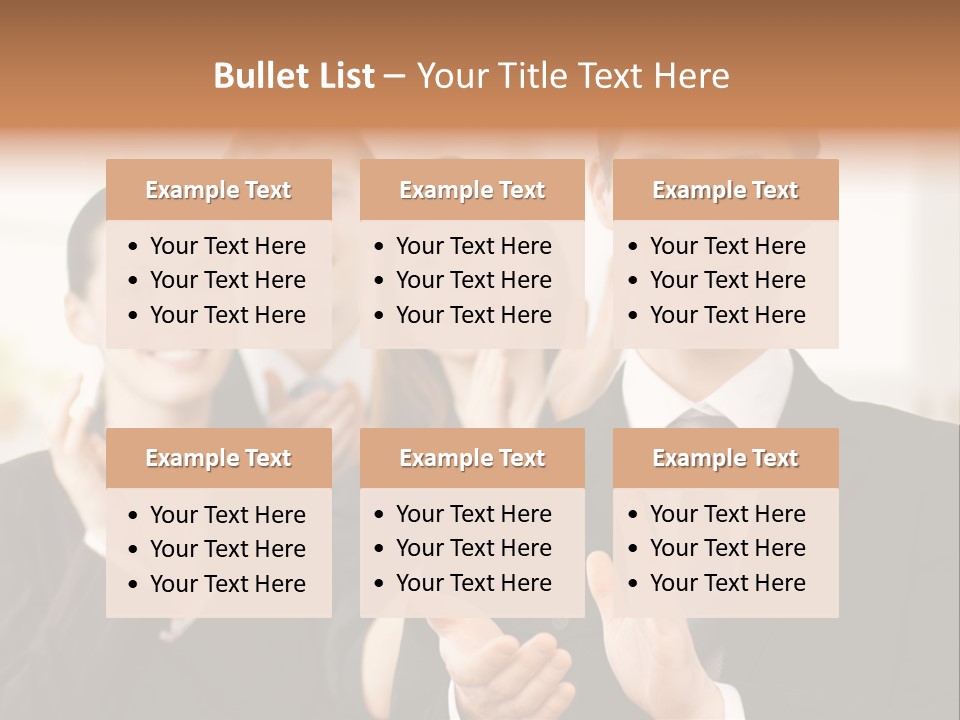 A Group Of Business People Giving A Thumbs Up PowerPoint Template