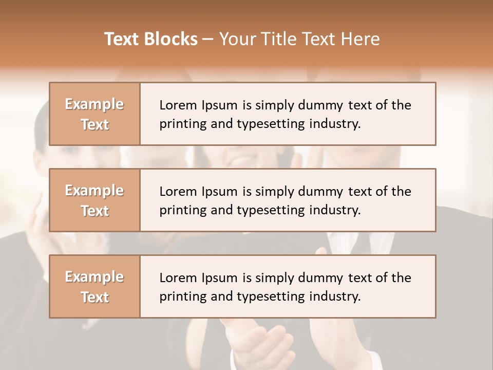 A Group Of Business People Giving A Thumbs Up PowerPoint Template