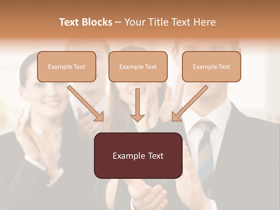 A Group Of Business People Giving A Thumbs Up PowerPoint Template