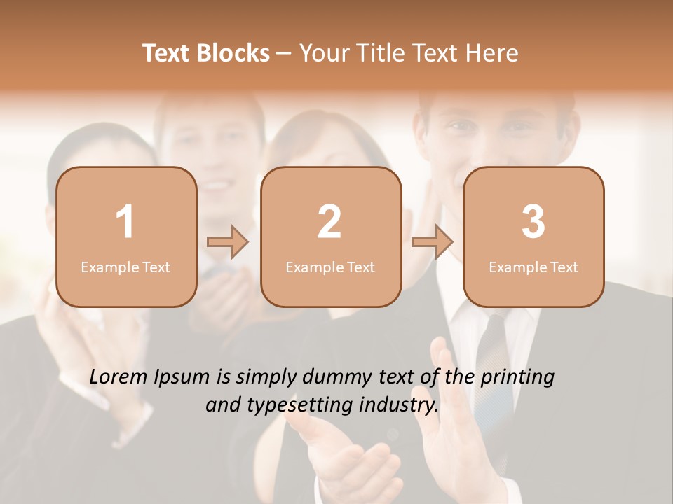 A Group Of Business People Giving A Thumbs Up PowerPoint Template