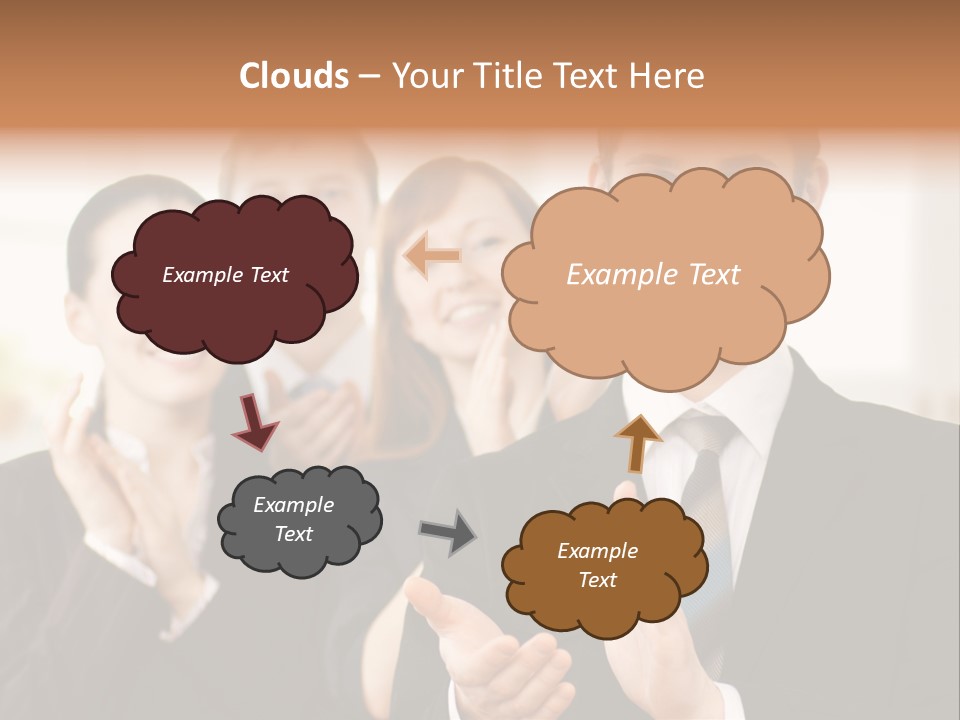 A Group Of Business People Giving A Thumbs Up PowerPoint Template