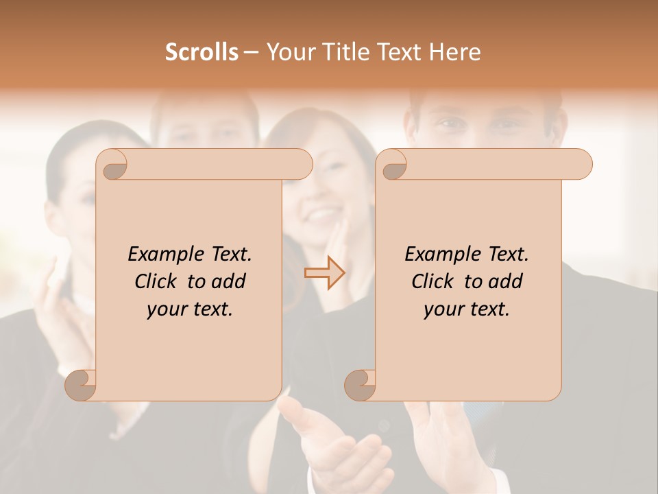 A Group Of Business People Giving A Thumbs Up PowerPoint Template