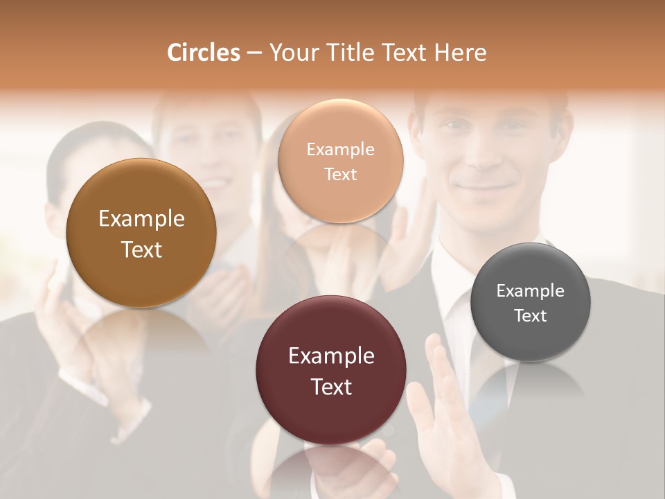 A Group Of Business People Giving A Thumbs Up PowerPoint Template