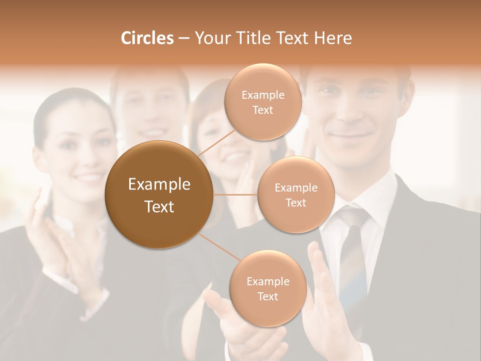 A Group Of Business People Giving A Thumbs Up PowerPoint Template