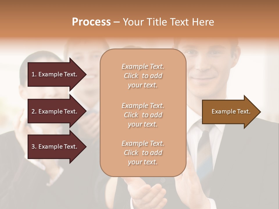 A Group Of Business People Giving A Thumbs Up PowerPoint Template