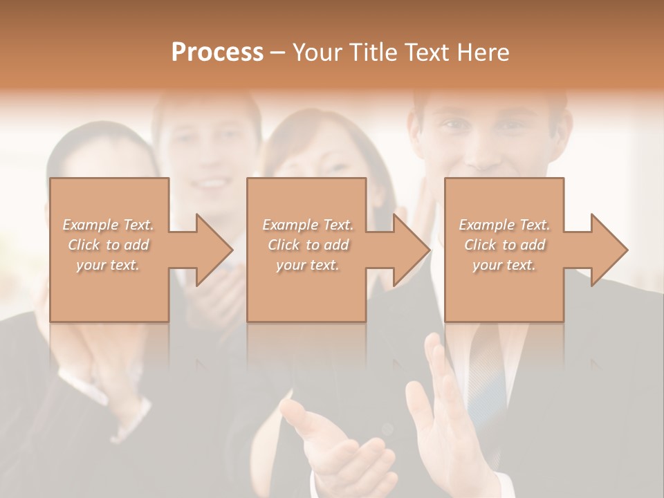 A Group Of Business People Giving A Thumbs Up PowerPoint Template