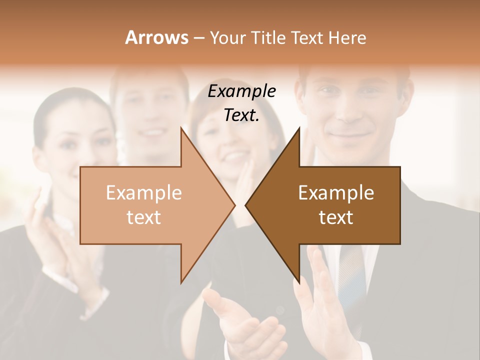 A Group Of Business People Giving A Thumbs Up PowerPoint Template