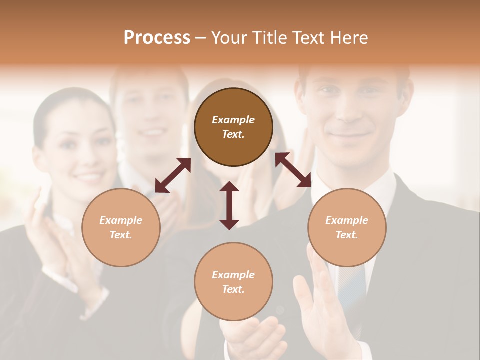 A Group Of Business People Giving A Thumbs Up PowerPoint Template