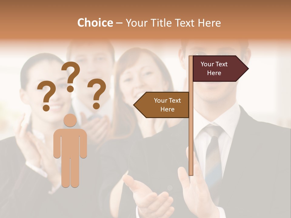 A Group Of Business People Giving A Thumbs Up PowerPoint Template