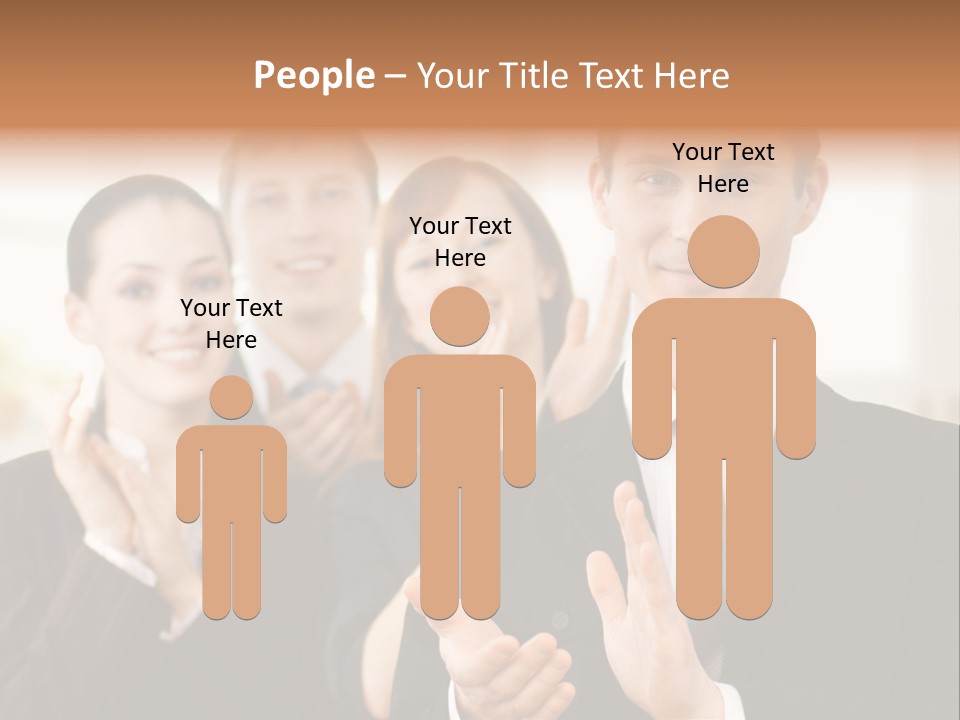 A Group Of Business People Giving A Thumbs Up PowerPoint Template