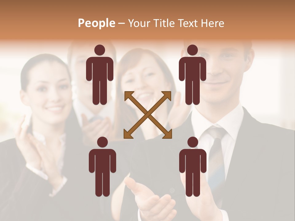 A Group Of Business People Giving A Thumbs Up PowerPoint Template