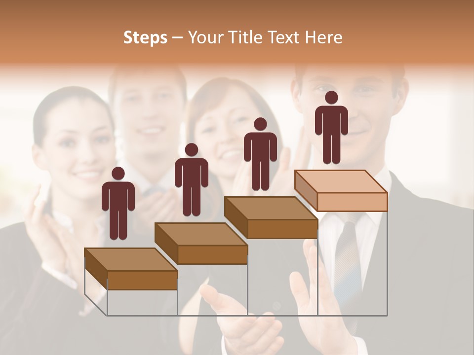 A Group Of Business People Giving A Thumbs Up PowerPoint Template
