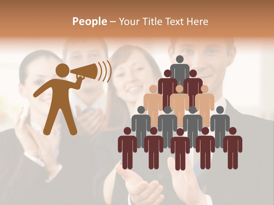 A Group Of Business People Giving A Thumbs Up PowerPoint Template