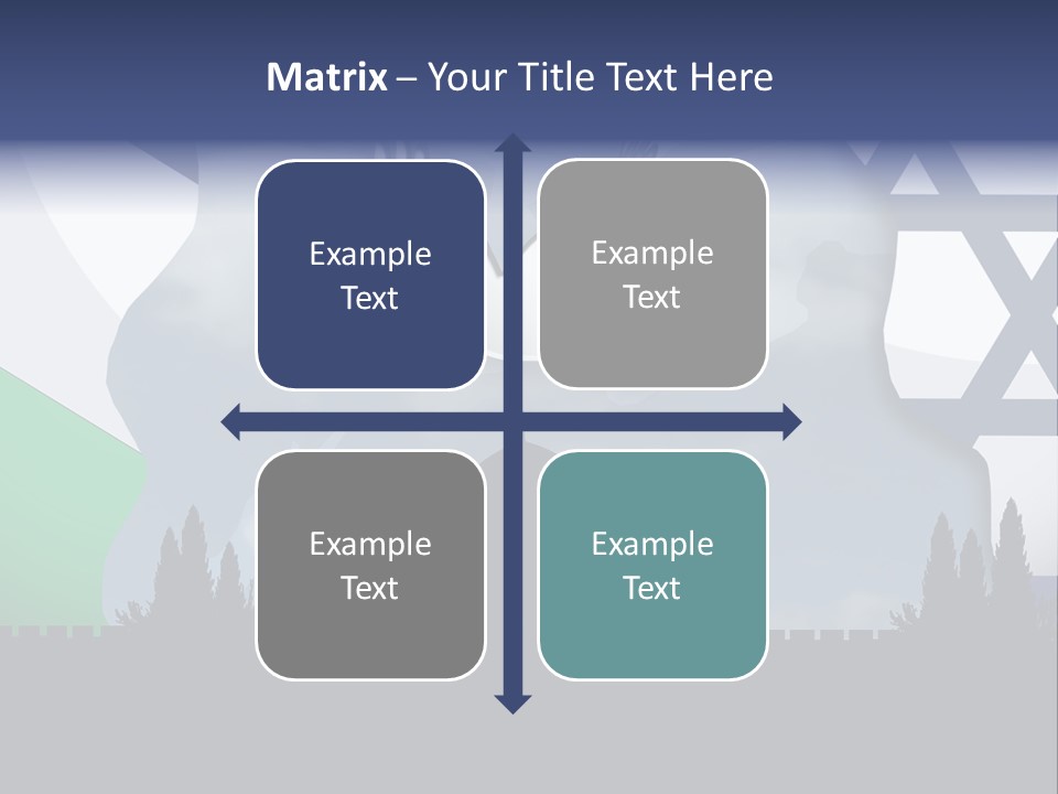 A Dove Flying Over A Building With A Flag Of Israel In The Background PowerPoint Template