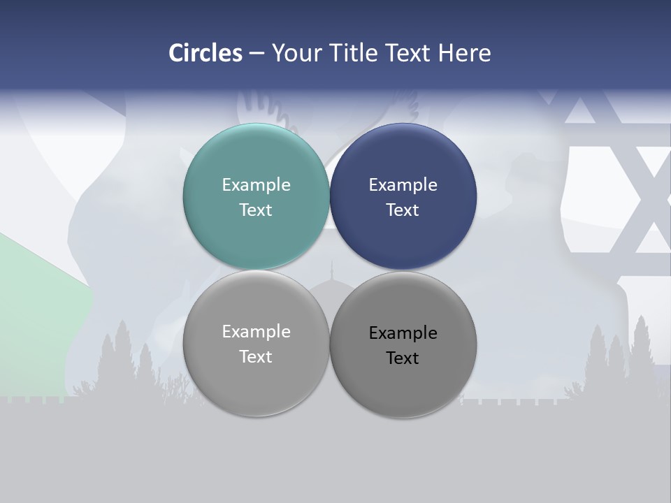 A Dove Flying Over A Building With A Flag Of Israel In The Background PowerPoint Template